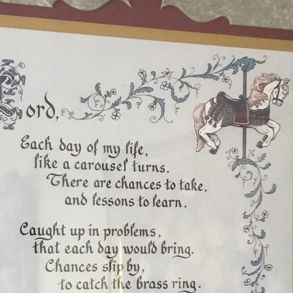 💙 Rare Vintage Carousel Picture - Picture 5 of 7